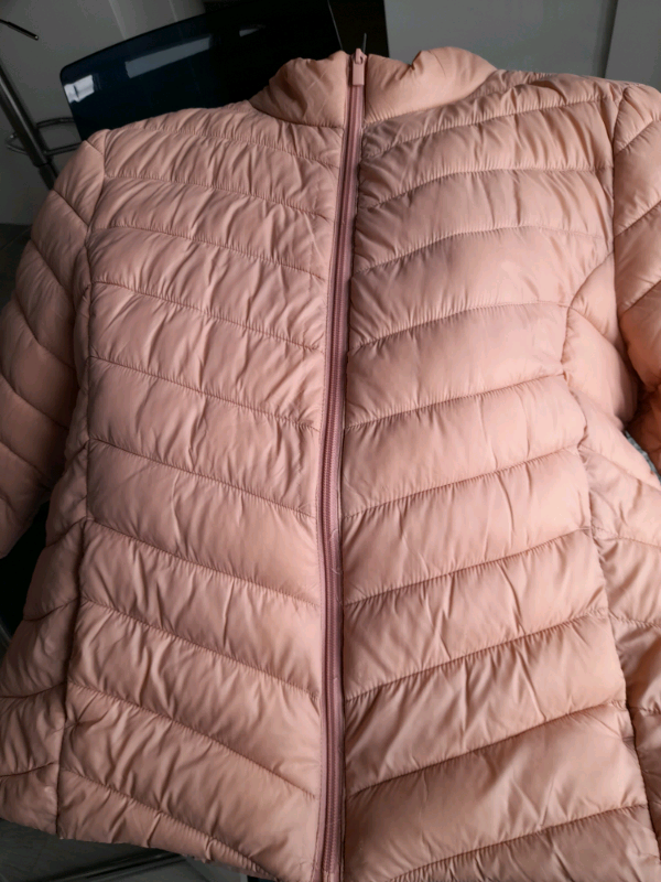 blush pink puffer jacket